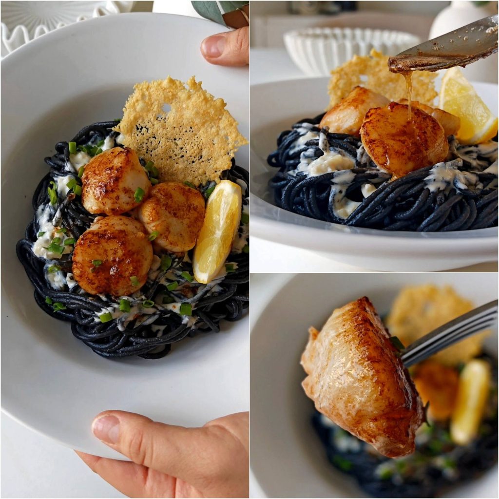 SPAGHETTI ENCRE DE SEICHE SAINT JACQUES 1