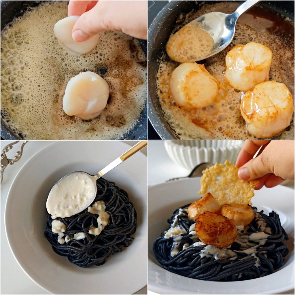 SPAGHETTI ENCRE DE SEICHE SAINT JACQUES 2
